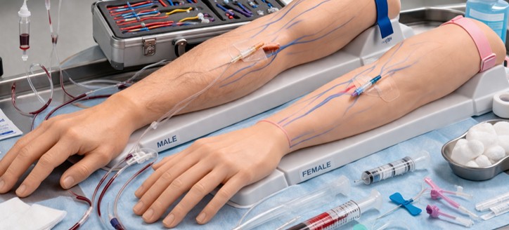 Adult male and female Multi-Venous IV Training Arm Kit